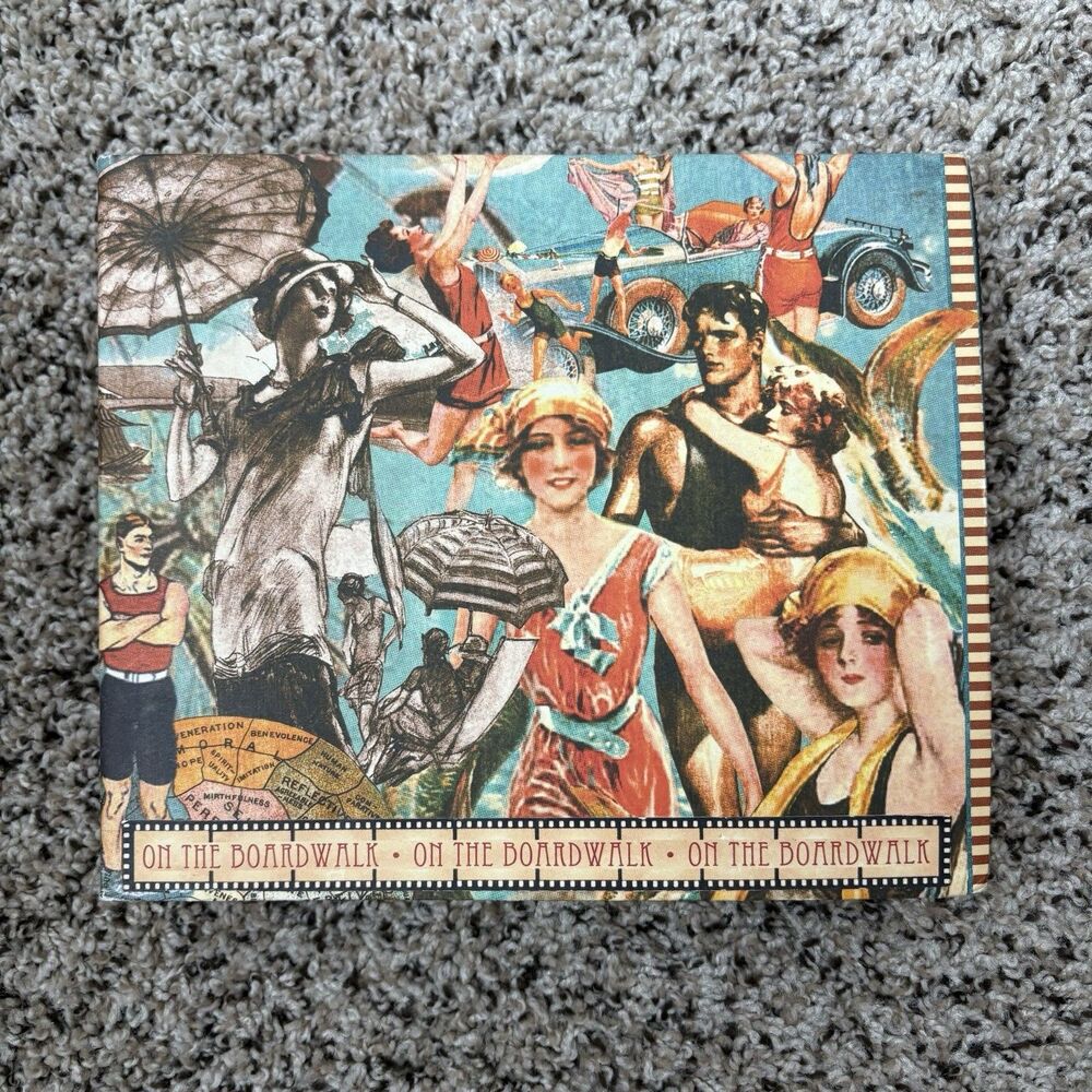 Handmade Graphic 45 Vintage Boardwalk Junk Journal Mini Album Record Holder
